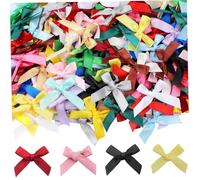 300Pcs Mini Bows for Crafts, 0.4" Colorful Polyester Mini Ribbon Bows for Hair Clip Making Scrapbooking Embellishment DIY Projects Water Transfer Pump Siphon Pump Aquarium Vacuum Gravel Cleaner