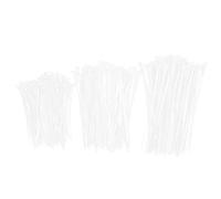 300PCS Multi Size Cable Ties Kit, Nylon Zip Ties for Home Office Garden, Adjustable Length Fastener Supplies, Fire Rating 94V 2, and, Reusable (White)