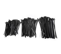 300PCS Multi Size Cable Ties Kit, Nylon Zip Ties for Home Office Garden, Adjustable Length Fastener Supplies, Fire Rating 94V 2, and, Reusable (Black)
