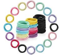 通用 300pcs Multicolor Elastic Hair Bands, Girls & Boys Hair Ties for Thin Hair, Small Ponytail Holders for Baby & Kids, 2mm Thin Hair Tie, 300 Count (Pack of 1), Multicolor