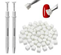 300pcs Nail Sponges for Ombre, White Nail Sponges, Delicate Feel, Good Penetration, with 2 Metal Grab Pens, Accessories for Salons And Homes, Create A Beautiful French Gradient Effect