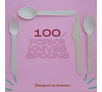 300pcs of Heavy Duty Disposable Cutlery Set | 100 x Forks, 100 x Knives, 100 x Spoons Biodegradable, Compostable, Plastic-Free Cutlery for Weddings, Picnics, Parties, Camping & Catering