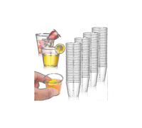 (300PCS, One size) 100 Pack Plastic Shot Glasses 30ml, Reusable Party Drinking Cups