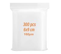 300pcs Plastic Bags Sealable,Small Clear Ziplock Grip Seal Bags 6x9cm