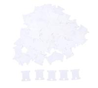 300PCS Plastic Embroidery Floss Bobbins, Embroidery Thread Cards Plastic Floss Bobbins Organizer Sewing Storage Accessories, White