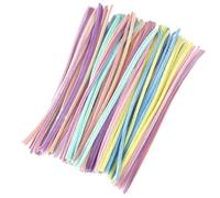 300pcs Plush Stick Twisting Bar Chenille Stems Wire Pipe DIY Strips Creative Hobby Stem Iron Felt Wires For DIY(Mixed 7color)