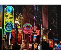 300pcs Puzzle for Adult Modern Art Puzzle Nashville'S Music Row Lights Up The Night Jigsaw Puzzle As Funny Home Decor, Unique Difficult and Challenge Puzzle for Adult and Family Educational