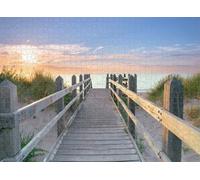 300pcs Puzzle for Adults Jigsaw Puzzles Hard Challenging Difficult Family Cool Large Stairs Entrance Over high Dunes a View The North Sea Coast Puzzles for Adults