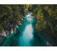 300pcs Puzzles for Adults Marine Turquoise Blue River Flowing Past Bright Green Trees Impossible Hard Difficult Challenging Puzzles for Adults and Family Challenging Family Activity