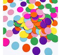 300pcs Rainbow Paper Confetti Birthday Party Decorations Table Confetti Biodegradable Baby Shower Colorful Hawaiian Party Supplies Decor Packaging Circle Dots Lasting Surprise