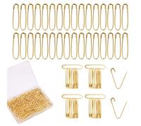 300pcs Safety Pins for Clothes, 0.94in/2.4cm Small Quilting Hijab Pin Tiny Mini Without Loop Sewing Accessories for Handmade Crafting Knitting Sewing Tag Trim Fastening Clip (Gold-Colored)