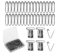 300pcs Safety Pins for Clothes, 0.94in/2.4cm Small Quilting Hijab Pin Tiny Mini Without Loop Sewing Accessories for Handmade Crafting Knitting Sewing Tag Trim Fastening Clip(Black Nickel Color)