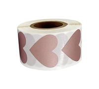 300Pcs Scratch Sticker Labels 25mm for Small Business Heart Scratch for Making Raffle Card Wedding Supplies Heart Shaped
