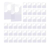 300PCS Self Adhesive Hang Tabs, Clear Slot Hole Hanging Tabs Plastic Retail Hang Tags Sticky Hanging Display Hook for Store Retail Items Display (1.3x0.9 Inch)