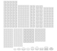 300pcs Silicone Bumpers Adhesive Buffer Pads, Noise Dampening Clear Rubber Feet Small, Cupboard Door Stop Pad, Small Rubber Stoppers for Furniture Drawers, Glass Tops Picture Frames