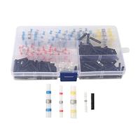300PCS Solder Sleeve Wire Terminal Connector, Heat Shrink Insulation Connector, Double - Wall Polyolefin with Hot - Melt Adhesive for Marine Automotive