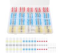 300pcs Solder Stick Seal Wire Connectors, 4 Sizes Butt Connectors Kit Solderstick Waterproof Electrical Wire Terminals Sleeves Heat Shrink Insulated Splice for Marine Automotive, Packed in Box