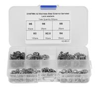 300pcs Stainless Steel Washer M2.5/M3/M4/M5/M6/M8