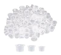 300PCS Tattoo Cups, 3 Sizes Disposable Ink Caps Plastic Pigment Makeup Container Tattoo Supplies