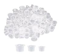 300Pcs Tattoo Cups 3 Sizes Tattoo Ink Caps Disposable Cups Plastic Pigment Ink Cap Makeup Container Cap Supplies, Caps