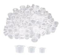 300Pcs Tattoo Cups 3 Sizes Tattoo Ink Caps Disposable Cups Plastic Pigment Ink Cap Makeup Container Cap Supplies