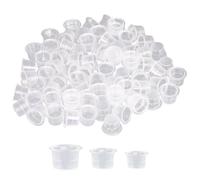 300Pcs Tattoo Cups 3 Sizes Tattoo Ink Caps Disposable Cups Plastic Pigment Ink Cap Makeup Container Cap Supplies
