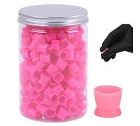 300Pcs Tattoo Ink Cups, Disposable Silicone Ink Caps 0.51x0.47" Food-Grade Silicone Pigment Cup Tattoo Supplies