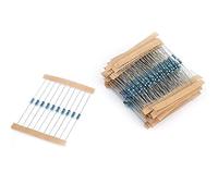 300Pcs Through Hole Metal Film Resistor Kit 30 Assorted Values 1/4W 1% Precision Tolerance 10 Ohm to 1M Ohm for Electronics DIY Projects