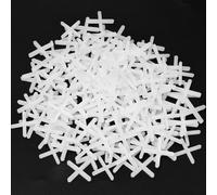 300PCS Tile Spacers,Tile spacers 2mm, Plastic Cross Tile Gasket,Tile Spacers,2mm Tile spacers for Accurate Tile Positioning DIY Paving Tiling Wall Tiler Garden Slabs(White)