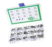 300Pcs Triode Transistor Assortment: S9012 S9013 S9014 S8050 S8550 2N3904 2N3906 Triode Kit