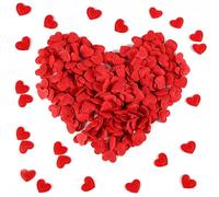 300pcs Valentine's Day Felt Hearts, Mini Felt Hearts Cute Felt Hearts Stickers Romantic Heart Shapes Decorative Confetti Valentine Small Red Felt Hearts Love for Crafts Wedding Decoration