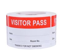300pcs Visitor Badge Labels Roll for Identification, Easy Writing