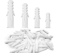 300Pcs Wall Plugs Assorted Plasterboard,Rawl Screw Plugs Plastic Fish Type Extension Raw Plugs Fixings for Masonry Effective Mounting of TV's,Mirrors Screws Fastener Kits 5mm 6mm 8mm 10mm