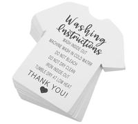300pcs Wash Care Instruction Cards Paper Clothing Tags White