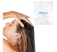 300pcs Waterproof Ear Covers for Shower, Disposable Ear Covers for Hair Dye, Comfortable to Wear, No Deformation When Pulled, Not Easy to Tear, Suitable for Hair Dyeing, Bathing and Swimming