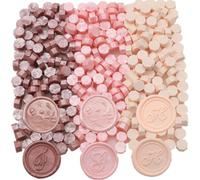 300Pcs Wax Seal Beads, Pink Mix Sealing Wax Beads for Wax Seal Stamp, Pearl Pink Wax Seal Beads Set with 3 Colors Rose Gold Wax Sealing Perfect for Gift Sealing, Letter Wax Sealing (Pink Mix)