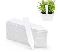 300Pcs White Plant Labels, Plastic Plant Markers Plant Tags, Waterproof Reusable Plant Labels for Outdoor Plants, Garden Labels for Seedling Herb Seed Vegetable Flower Potted Plants
