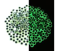 300Pcs Wiggle Googly Eyes Glow in The Dark Sticky Googly Eyes Self Adhesive Googly Wiggle Eyes Suitable for DIY Crafts, Halloween Activities (12mm)