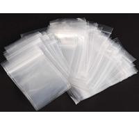 300pcs Ziplock Small Clear Plastic Grip Seal Reusable Resealable Pouches Snap Bags for Kitchen Craft Beads Jewellery Samples Cookies Sweets Storage