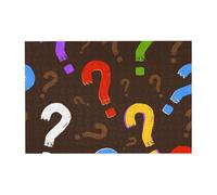 300pcsColorful Question Mark Puzzles With Packaging Box for Adults-Wooden Jigsaw Puzzle
