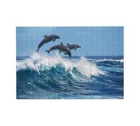 300pcsCommon Bottlenose Dolphin Puzzles With Packaging Box for Adults-Wooden Jigsaw Puzzle