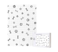 300pcsDog Paws Dog Bone Puzzles With Packaging Box for Adults-Wooden Jigsaw Puzzle