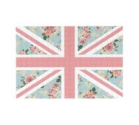 300pcsEnglish Roses Union Jack Flag Puzzles With Packaging Box for Adults-Wooden Jigsaw Puzzle