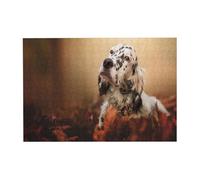300pcsEnglish Setter Autumn Pets Puppy Dogs English Puzzles With Packaging Box for Adults-Wooden Jigsaw Puzzle
