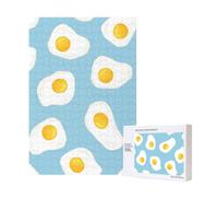 300pcsFried Eggs Seamless Pattern Puzzles With Packaging Box for Adults-Wooden Jigsaw Puzzle