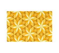 300pcsGeometric Vanilla Flower Yellow Puzzles With Packaging Box for Adults-Wooden Jigsaw Puzzle