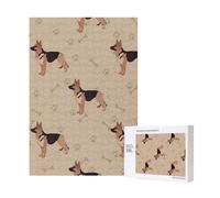 300pcsGerman Shepherd Foot Prints Puzzles With Packaging Box for Adults-Wooden Jigsaw Puzzle