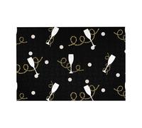 300pcsGilter Red Wine Glass Puzzles With Packaging Box for Adults-Wooden Jigsaw Puzzle