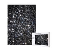 300pcsGlitter Galaxy Printed Not Real Glitter Puzzles With Packaging Box for Adults-Wooden Jigsaw Puzzle
