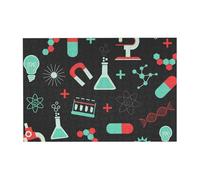 300pcsGreen Chemistry And Science Patterns Puzzles With Packaging Box for Adults-Wooden Jigsaw Puzzle